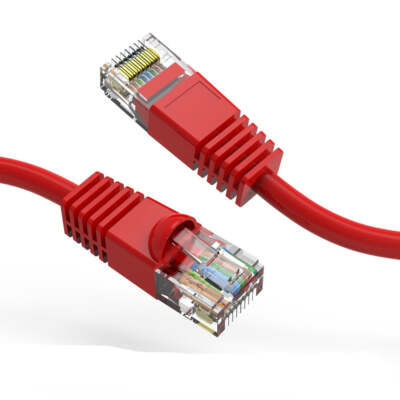 1.5Ft CAT6 UTP Ethernet Network Booted Cable Red