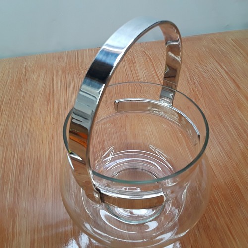 Vintage PM Silver Italy Crystal Ice Bucket Romanian Please Read - Picture 19 of 20