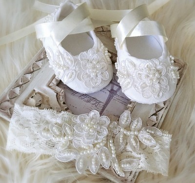 infant girl christening shoes