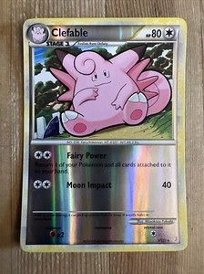 Clefable 3/123 Reverse Holo TCG Card HeartGold SoulSilver LP