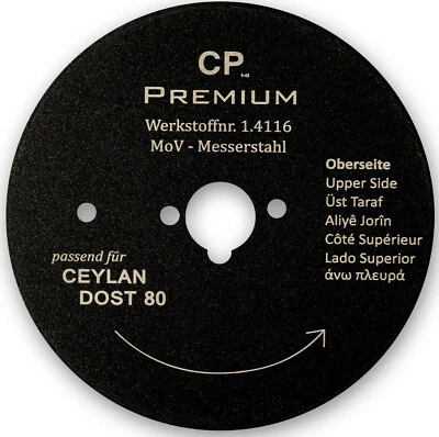 CP PREMIUM Gastronics Kreismesser für CEYLAN DOST 80mm GLATT Teflon Dönermesser Döner