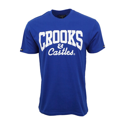 CROOKS & CASTLE MENS OG CORE LOGO T SHIRT ROYAL