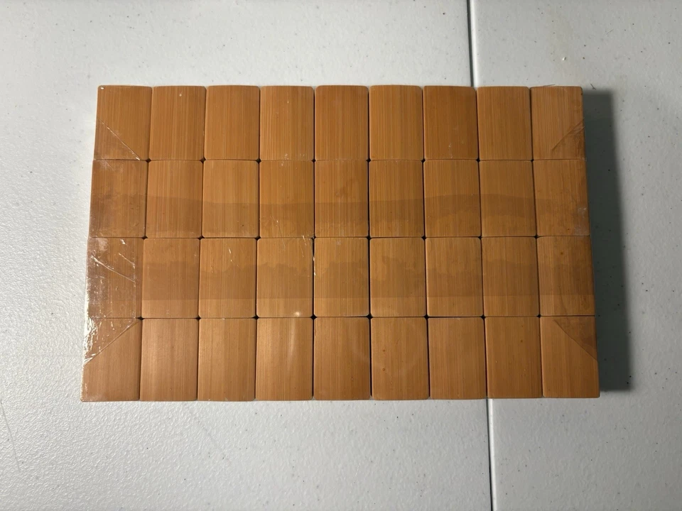 New Vintage Mid Century Mahjong Bamboo Tile Set Complete W/Betting Sticks, Dice - Image 4 of 4