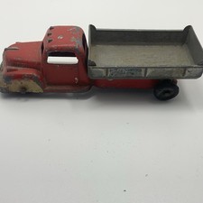Tootsietoy Dump Truck - Vintage Cast Toy - Red/Silver