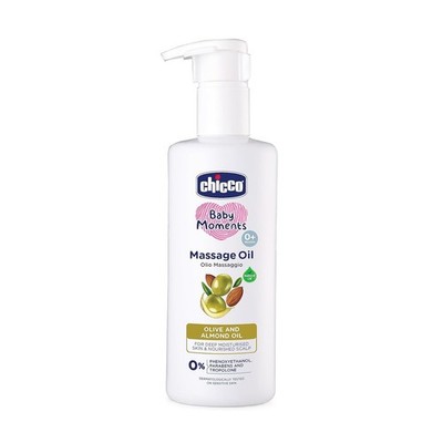 Chicco Baby Moments Massage Oil, New Advanced Non-sticky & Moisturizing 300g
