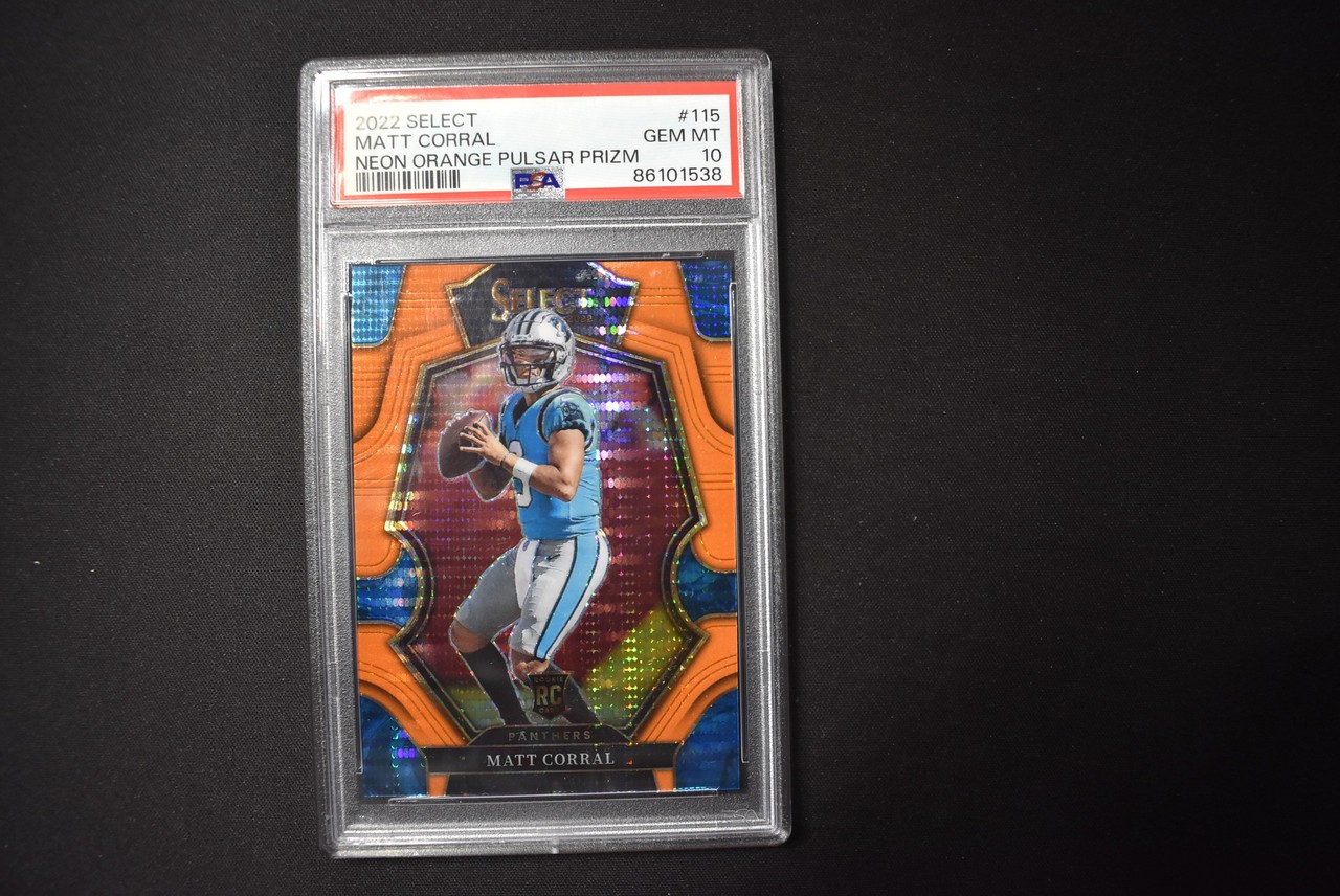 Matt Corral 2022 Panini Select Rookie Neon Orange Pulsar Prizm /7 PSA 10 GEM MNT