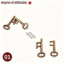 Classic IQ Metal Brain Teaser Magic Baffling Puzzles Game Toy Children Adult US