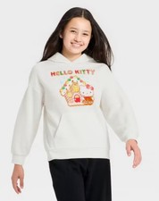 Hello Kitty Hoodie Girls Small 6/7 Gingerbread House Christmas Pullover Graphic