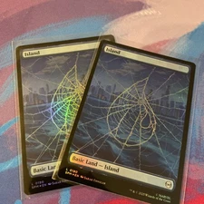 2x MTG *FOIL* Island - Land - 2x Foil Holo - 0190 SPM EN Marvel’s Spider-Man Web