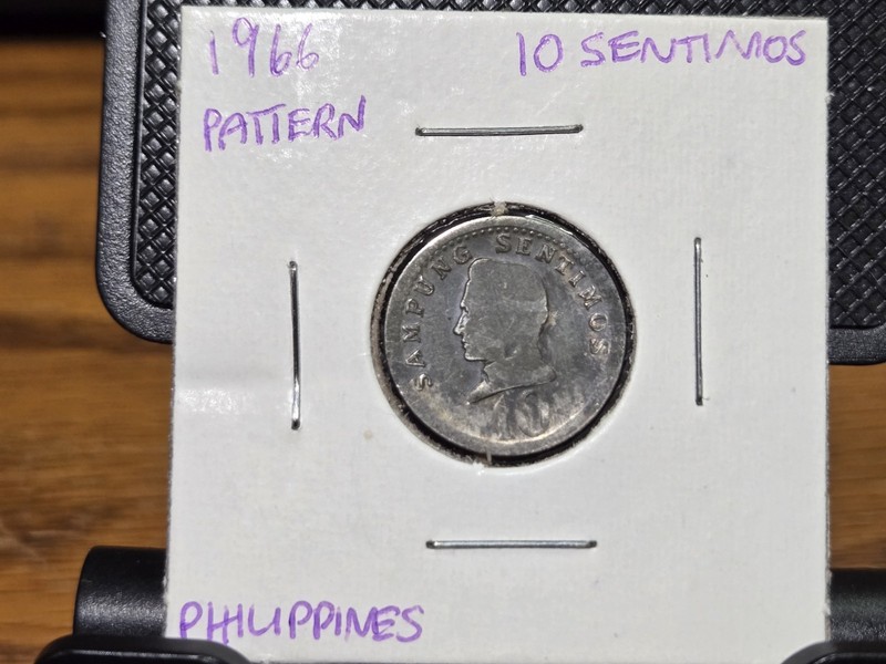 RARE! 1966 Philippines Pattern Coin 10 Centimos. 1 Seen.
