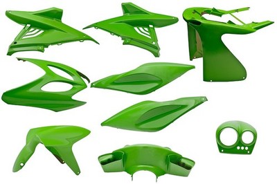 Verkleidungsset 9-Teilig Edge für Yamaha Aerox bis Baujahr 2014 - Kawasaki Grün
