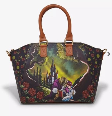 NEW Loungefly Disney Beauty And The Beast Castle Satchel Bag