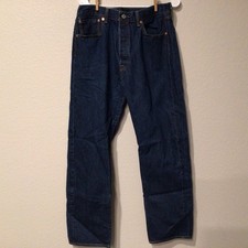 VTG Levi's 501 Button Fly Blue Original Straight Denim Jeans 35X34