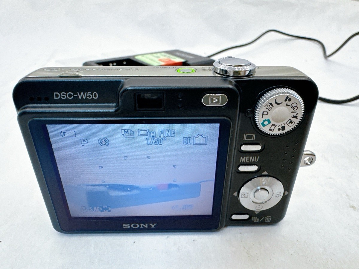 Sony Cyber-shot DSC-W50 6MP Digital Camera Black/Silver Japan Menu