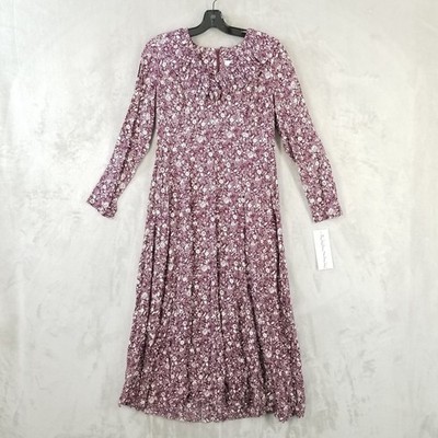 Vintage Ellen Ashley Maxi Dress Women 8 Petite Ditsy Floral Prairie Cottage  Boho | eBay