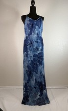 Vtg American Angel Dress Womens Medium Blue Floral Y2K Maxi Grunge Slip