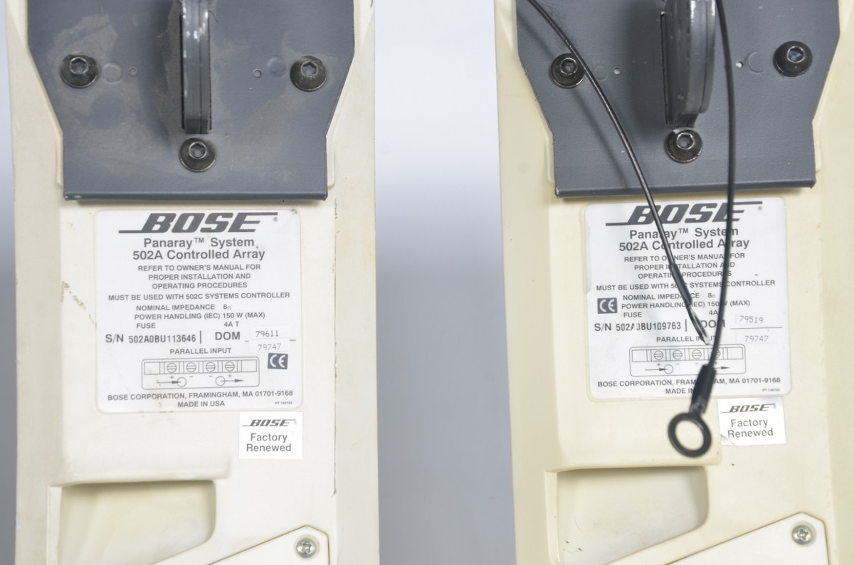 Bose Panaray 502 Speaker System 502B Bass 2 502A Mains 502C