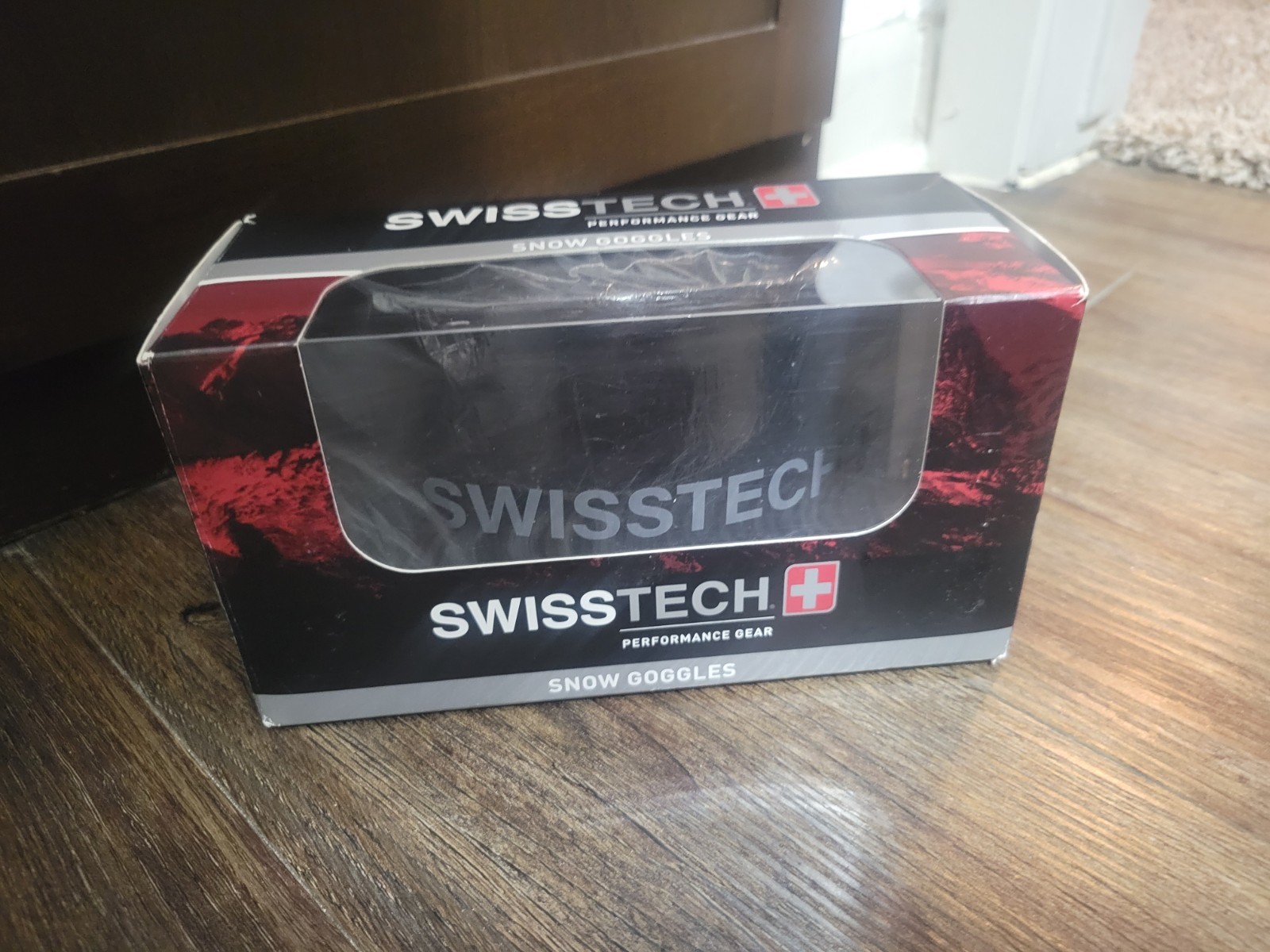 Snow Ski Goggles Swiss Tech Black Performance Gear Dual Lenses Anti-Fog Coating