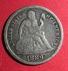 1889 US Seated LIBERTY SILVER Dime! "Philadelphia" Mint! LIBERTY Shows! FINE+