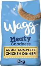 Wagg Meaty Goodness Complete Dry Adult Dog Food Chicken Dinner 12kg - Meaty Ingr 1.57 per kilo