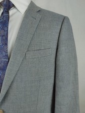 J. Crew Ludlow Sport Coat Mens 42L Gray Linen Wool 2 Button Blazer Jacket