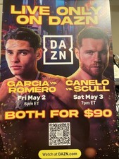 Live On Dazn Ryan Garcia/ Canelo Poster Signed By Garcia 13x19