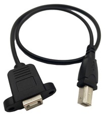 USB 2.0 Type B Male to Female Extension Cable with Screws Panel Mount for Pri