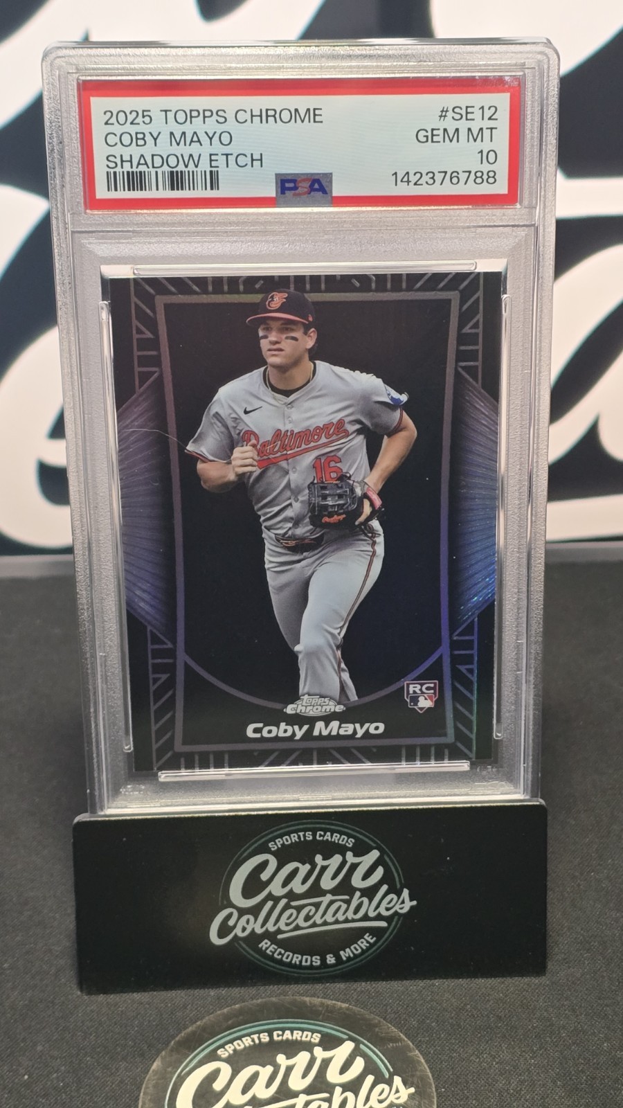 🔥⚾2025 Topps Chrome COBY MAYO RC Shadow Etch PSA 10 CASE HIT Orioles ⚾🔥