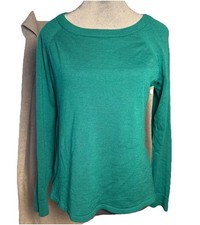Ann Taylor 100 Extra Fine Merino Wool Sweater Sm Green Minimalist Spring Layer