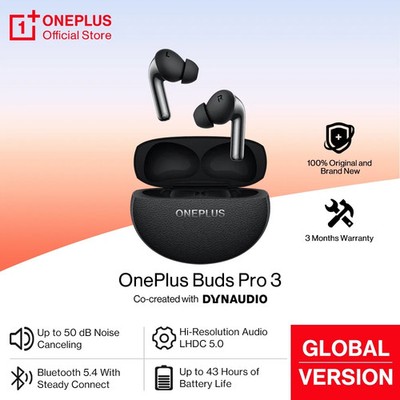 OnePlus Buds Pro 3:50dB Hybrid ANC TWS Earbuds with Spatial Audio & Bluetooth5.4