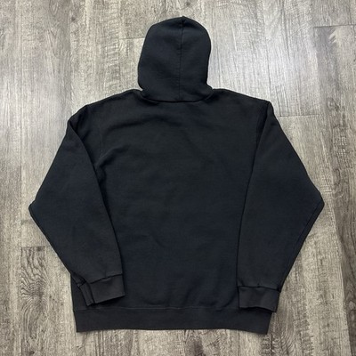 Vintage Y2K Black Nike Hoodie Center Swoosh 2000s L | eBay
