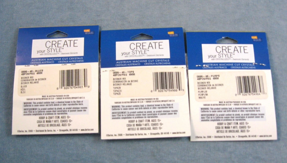 Joyería Elementos Swarovski Cuentas de Cristal Bicono 3 paquetes múltiples de 48- NUEVO Foto 2 de 4