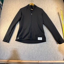 Adidas Golf Womens Black Ribbed Full Zip Jacket Saddle Rock Logo Size M