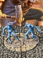Ettercap Lot x2 D&D Miniature Dungeons Dragons Ghost Light 14 spider warrior