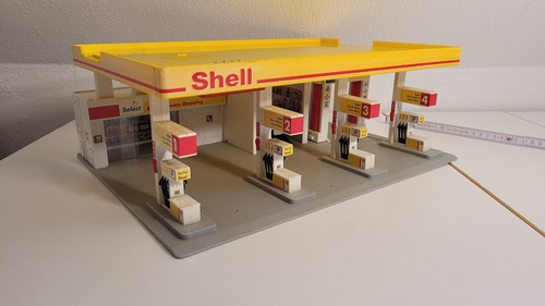 Shell Tankstelle Dickie Toys Modell Spielzeug Auto Geräusche Werkstatt Garage