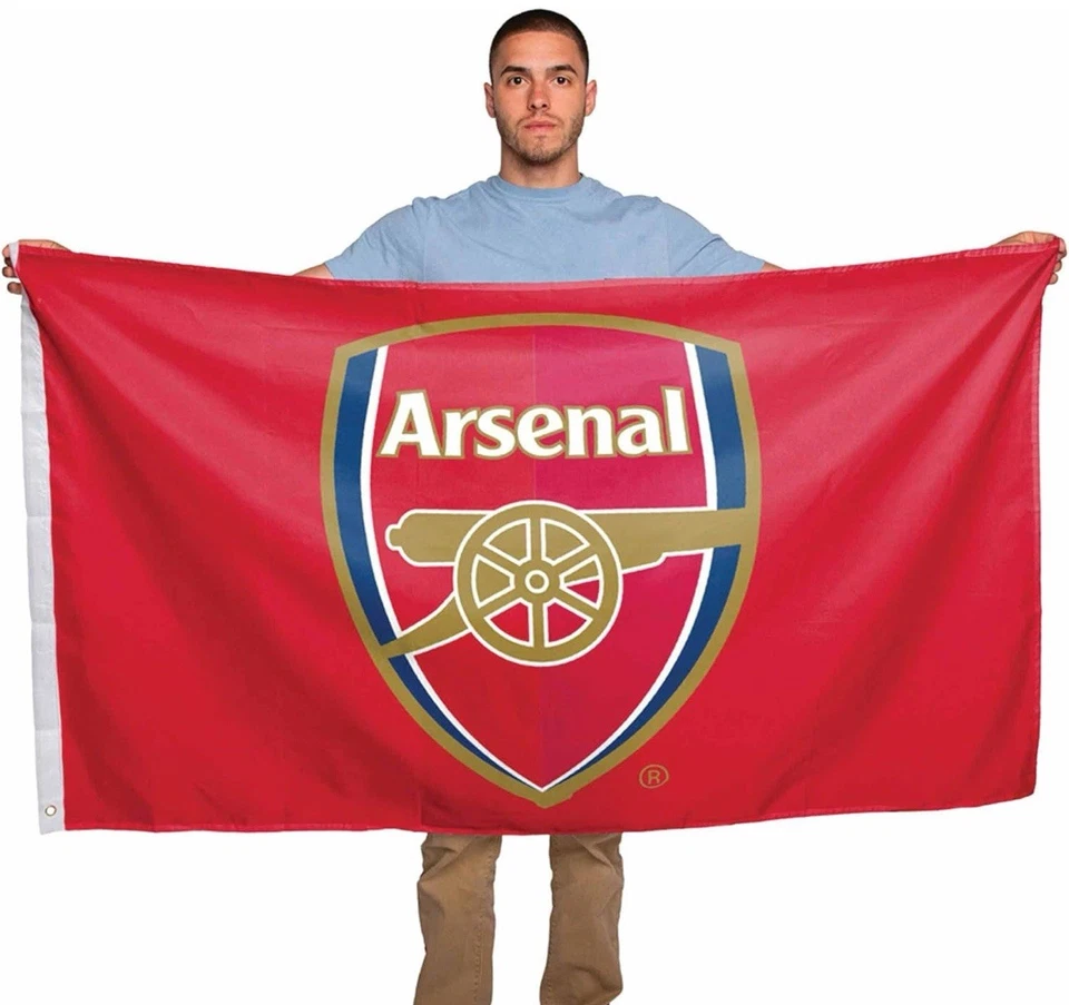 Arsenal Hombre Cueva Bandera 3 x 5 Bandera 3x5 Fútbol Nuevo Club EE. UU. Tailgating Foto 3 de 4