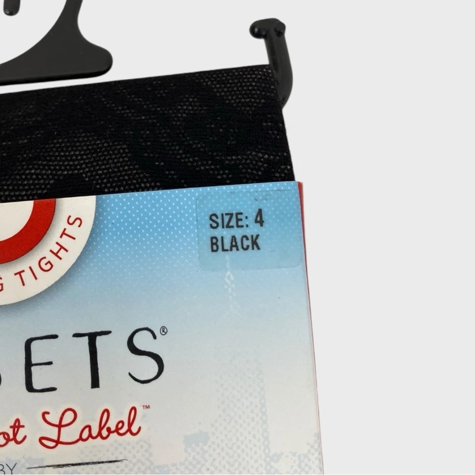 Medias Spanx Red Hot Label negras con control de barriga encaje texturizado en zig zag talla 4 nuevas con etiquetas Foto 4 de 4