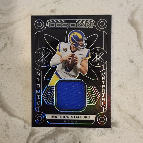 2022 Panini Obsidian Matthew Stafford Atomic Material Patch /125 #AM-MST Rams - Picture 2 of 4