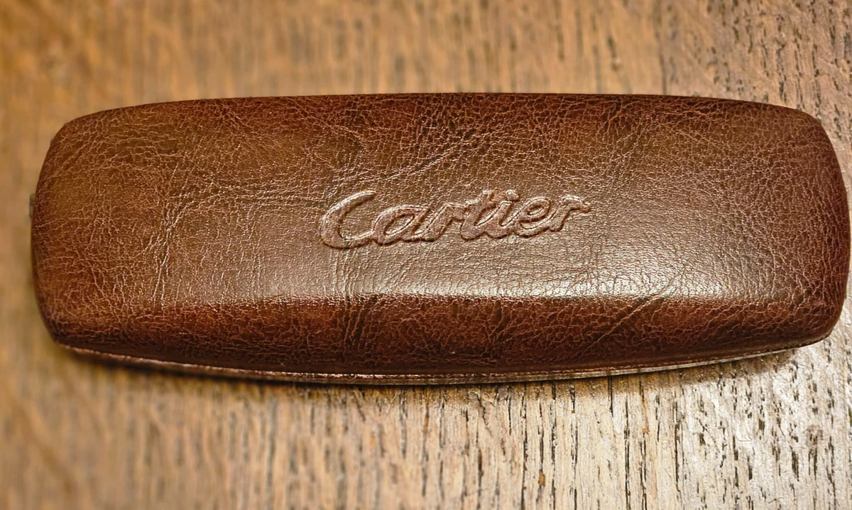Vintage Cartier Eyeglasses Leather Case Authentic Cartier eyeglass case leather case 1980s vintage case  main image 2