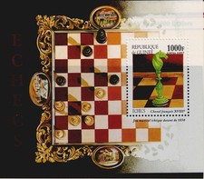 Echecs Timbre de Guinée     Bloc feuillet neuf luxe