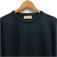 Pringle of Scotland Mens Sz Large Dark Green Lambswool Knit Crewneck Sweater euc