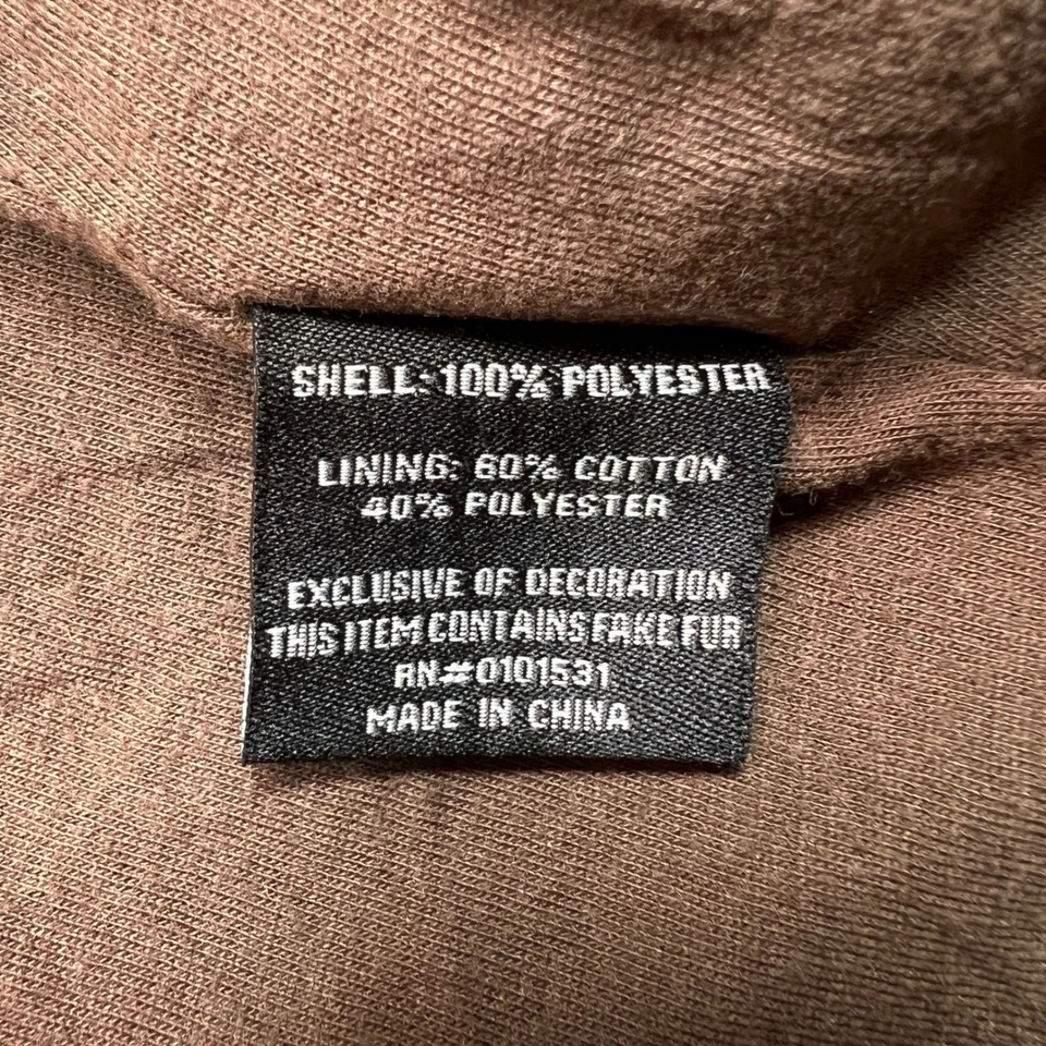 Star Wars Chewbacca Fuzzy Sherpa Sudadera con Capucha Para Hombres XXL Cremallera Completa Marrón Juegos con disfraces Pesada Foto 4 de 4