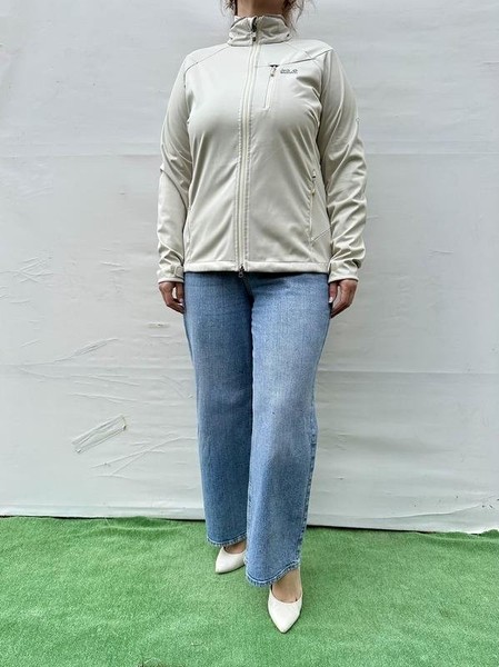 Women Jack Wolfskin Jacket Beige 42 / XL / 50