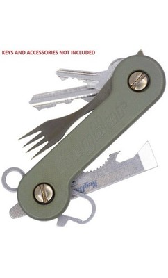 KeyBar Utility Tool Pocket Clip Screws W/Link For Key Fob Up To 12 Keys G10 Body