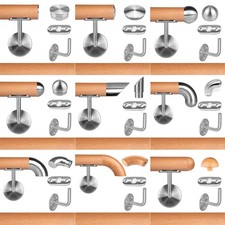 Buche leicht gedämpft Holzhandlauf Ø 42,4 mm Holz Handlauf Geländer Wandhandlauf