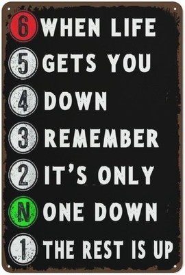 Retro Tin Metal Signs Home Décor When Life Gets You Down Remember Its Only One D