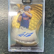 Topps 2022 Chrome Black Autographs Alex Kirilloff Twins SuperFractor 1/1