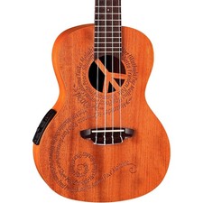 Luna Maluhia Concert Acoustic-Electric Ukulele Mahogany