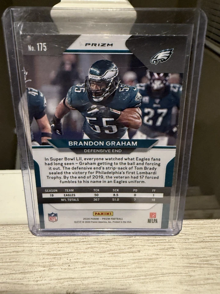 2020 Panini Prizm - Brandon Graham #175 Green Prizm - Image 2 of 2