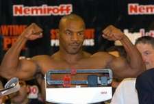 Mike Tyson weighs in prior to a heavyweight fight v Danny Williams- 2004 Photo